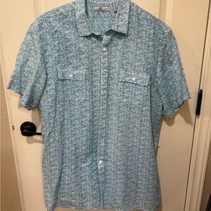 John Hardy Light Blue Geometric Shirt